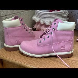 Pink Timberlands!